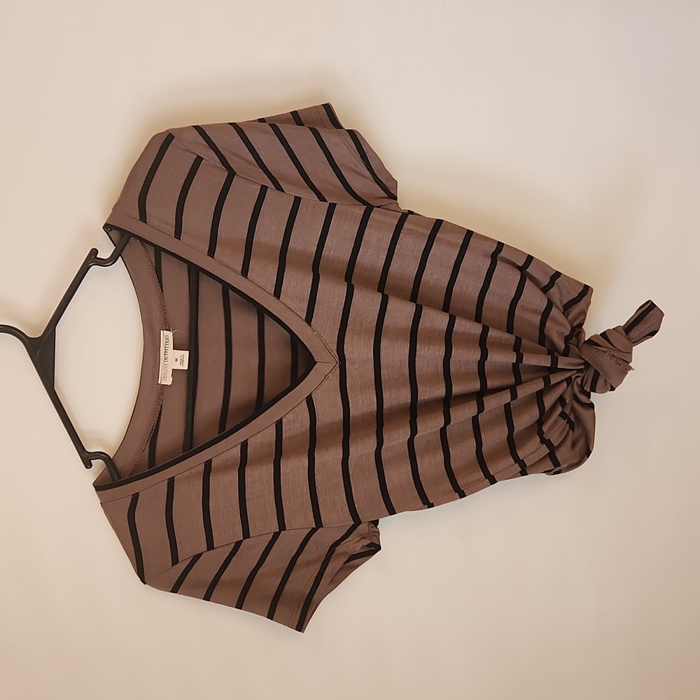 Black and Brown Striped Tee